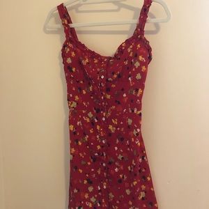 Shein realisation romper dupe red flowered dress